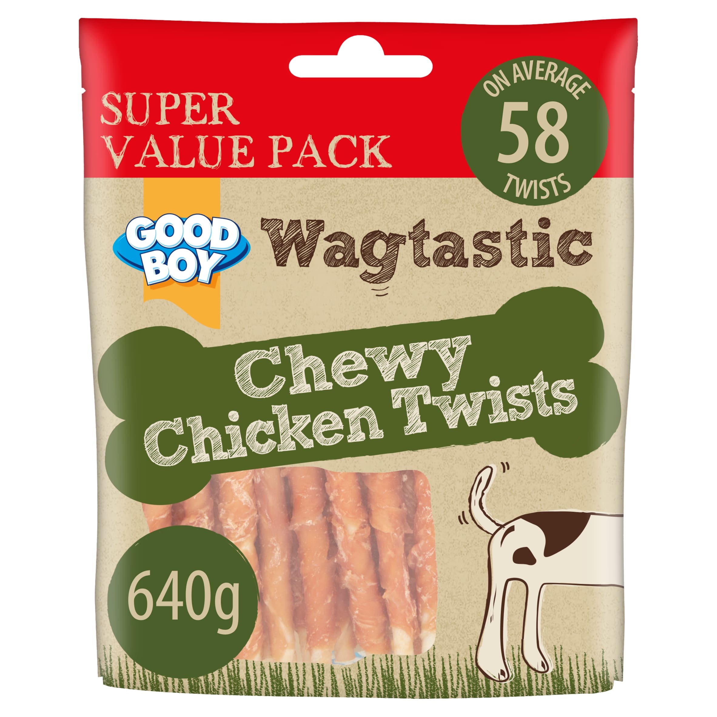 Good Boy Wagtastic Dog Treats Chicken Twists 640g
