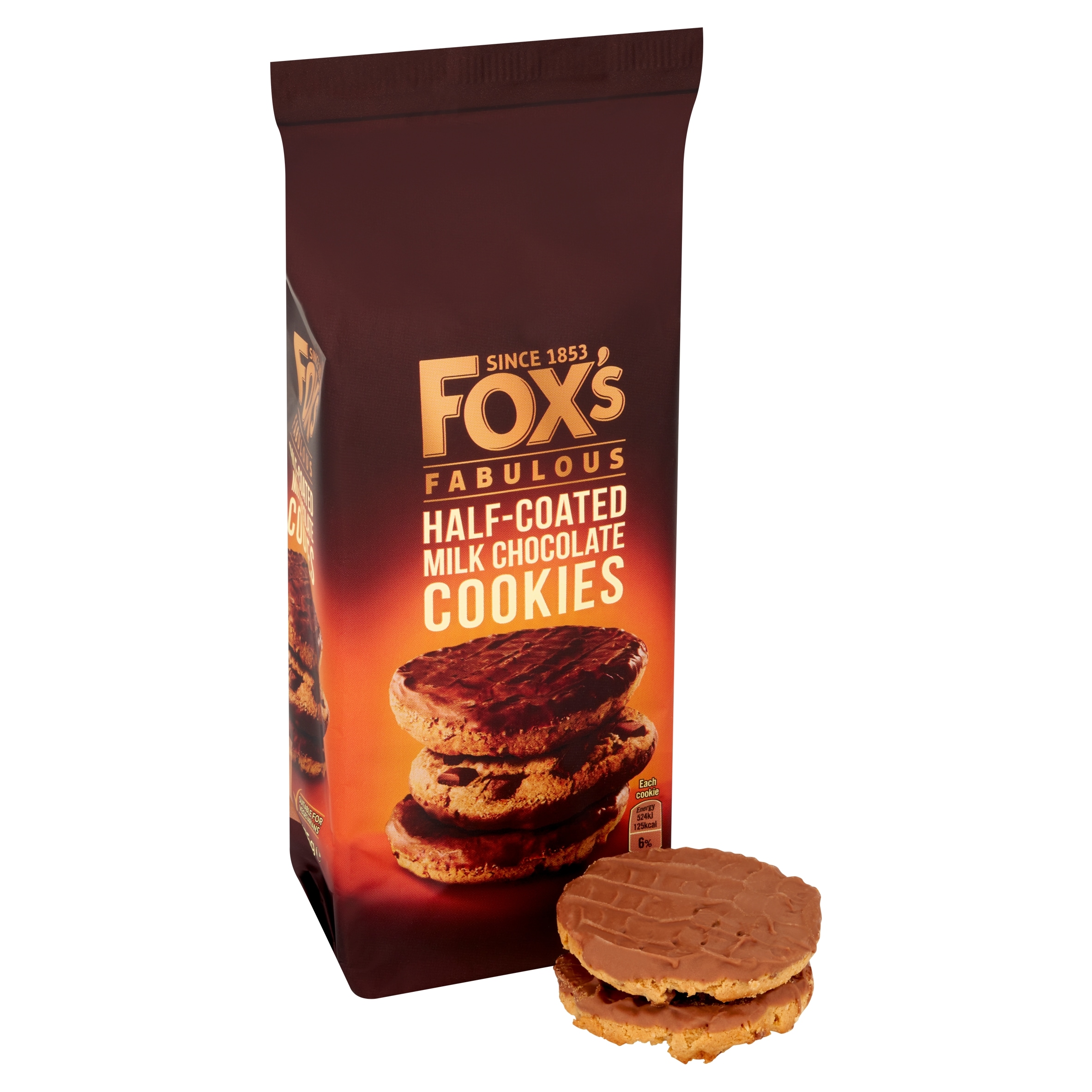 Fox's Half Coated Milk Chocolate Cookies 175G thumbnail 2