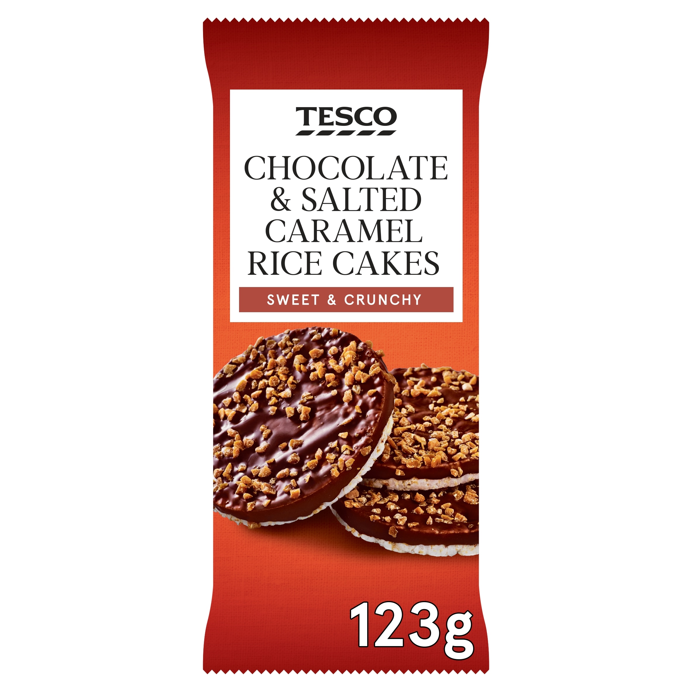 Tesco Chocolate & Salted Caramel Rice Cakes 123G
