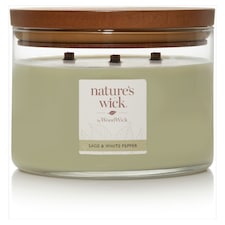 Natures Wick Large Candle Sage & White Pepper