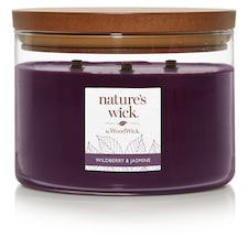 Natures Wick Large Candle Wildberry & Jasmine
