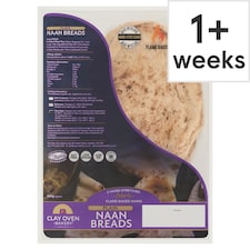 Clay Oven Bakery Plain Naan Bread 2 Pack 360g