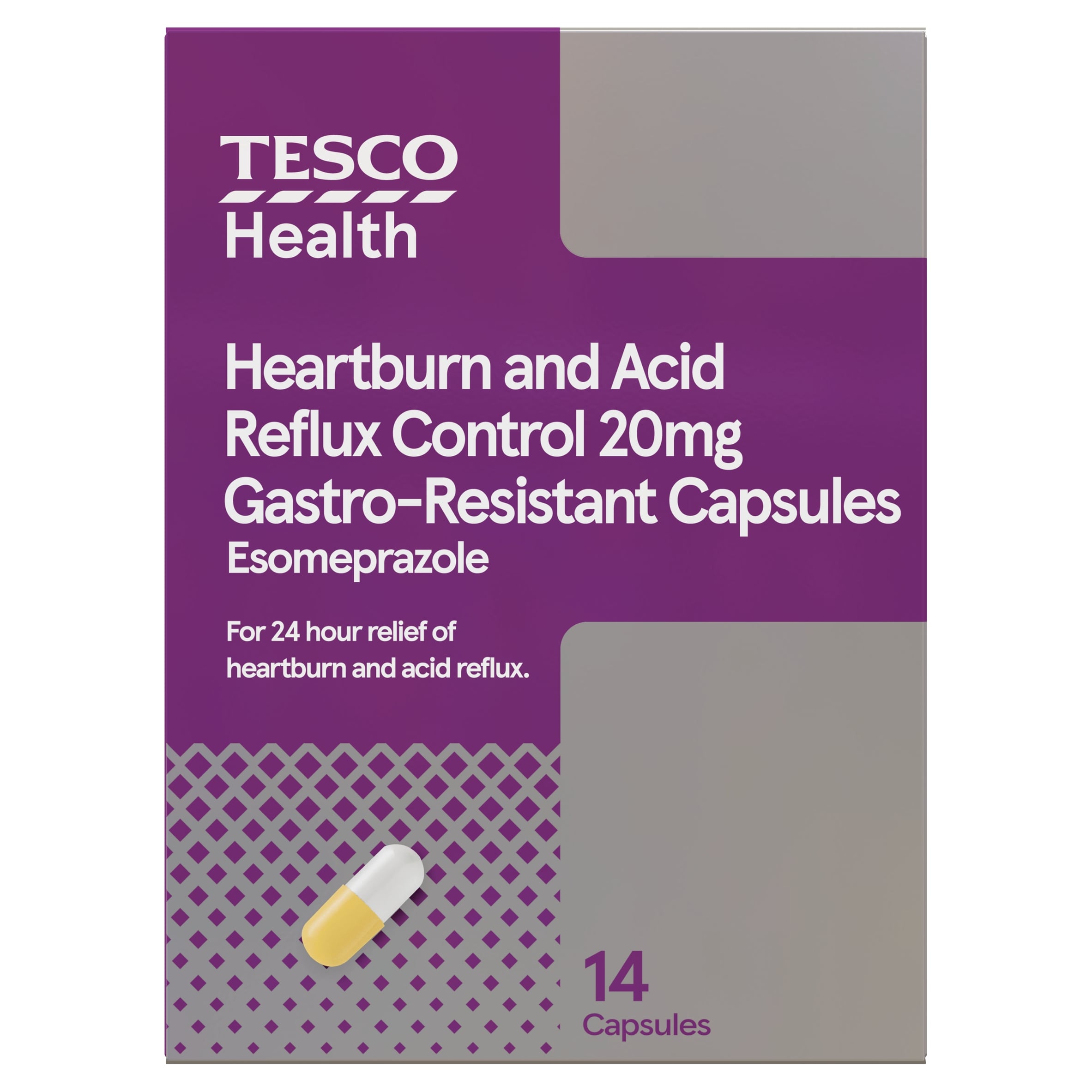 Tesco Health 20Mg Heartburn & Acid Reflux 14 Capsules