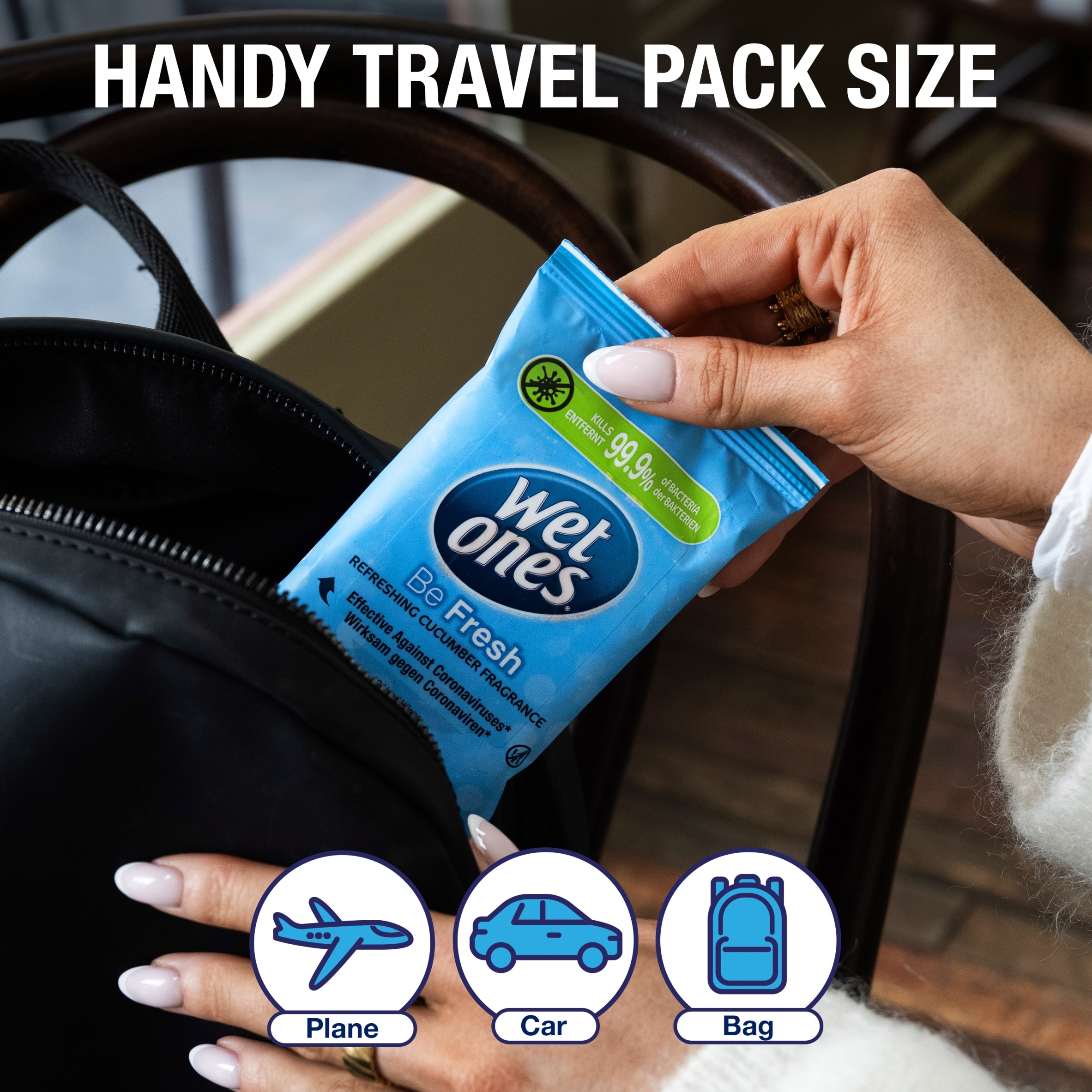 Wet Ones Be Fresh 12 Antibacterial & Biodegradable Wipes thumbnail 5