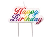 Tesco Rainbow Happy Birthday Candle