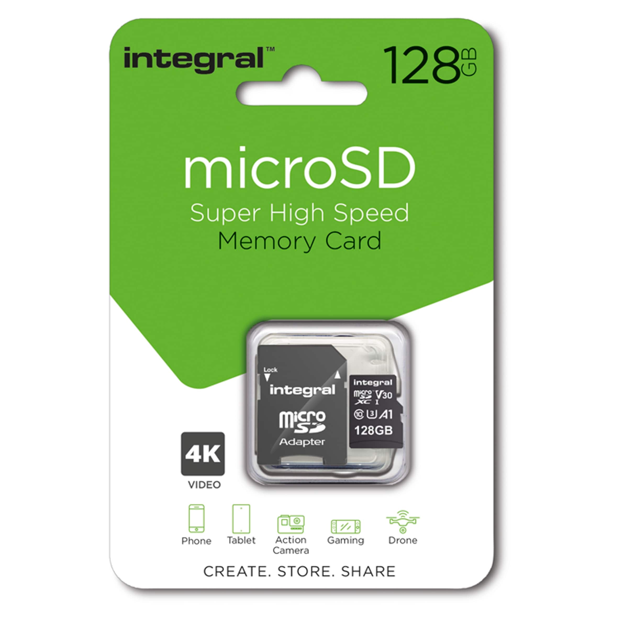 Integral microSD Memory Card 128GB