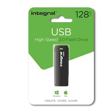 Integral USB Flash Drive Memory Stick 128GB Black
