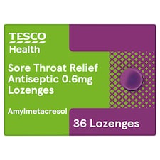 Tesco Health Antiseptic Sore Throat Relief Lozenges - Blackcurrant 36s