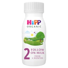 Hipp Organic 2 Follow On Baby Milk Ready To Feed Bottle 6 Month Plus 200Ml