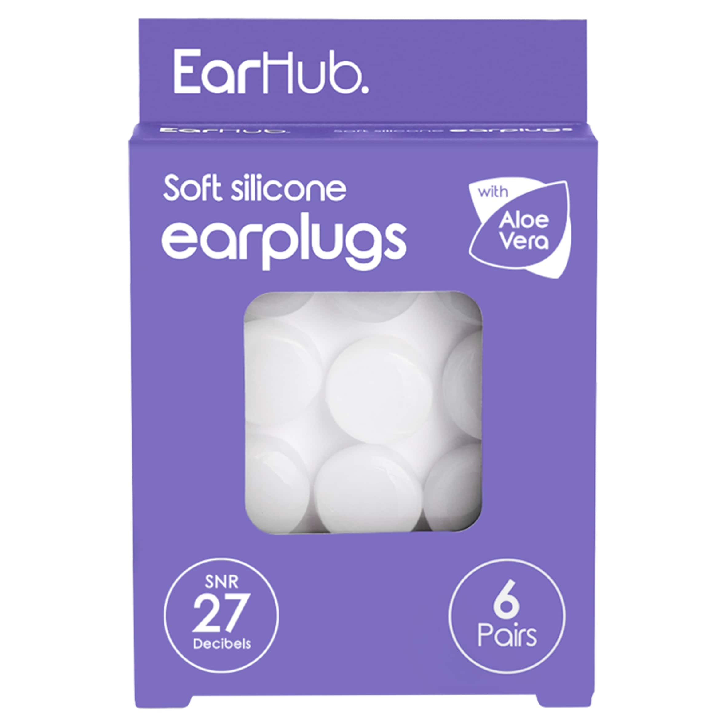 EarHub Sleepwell Soft Silicone Earplugs 6 Pair