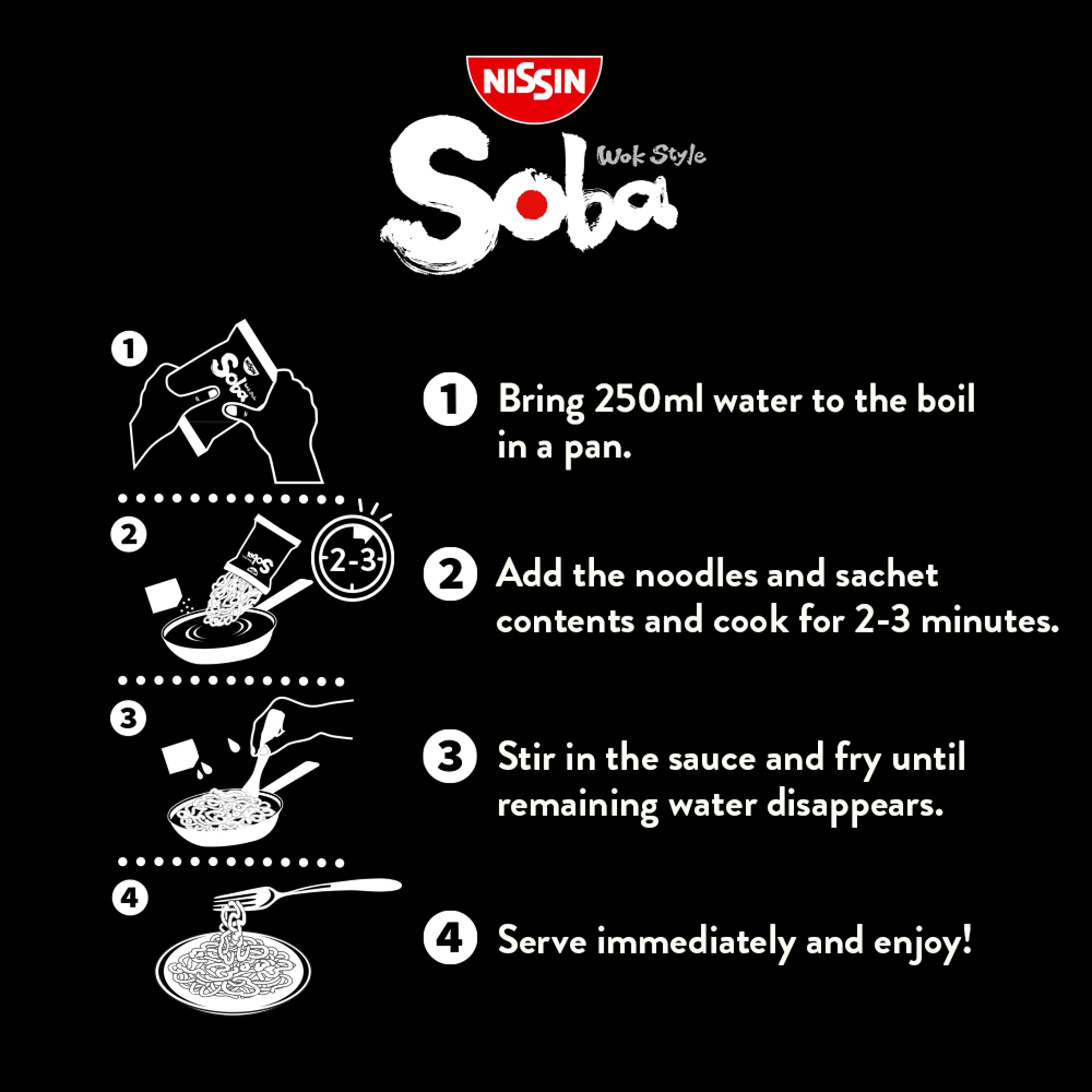 Nissin Wok Style Soba Noodles Classic 109G thumbnail 3