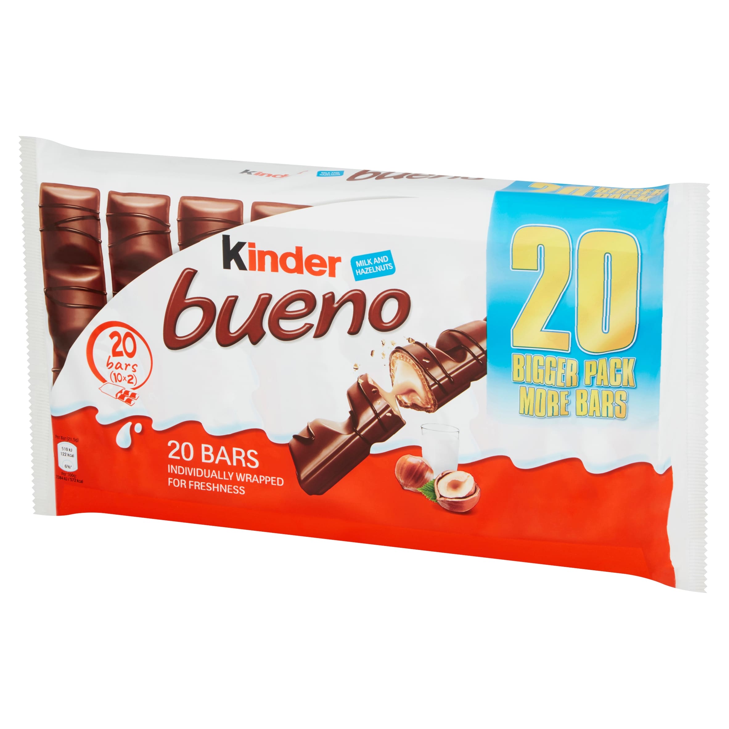 Kinder Bueno Chocolate Wafer Bars 10 X 43G thumbnail 3