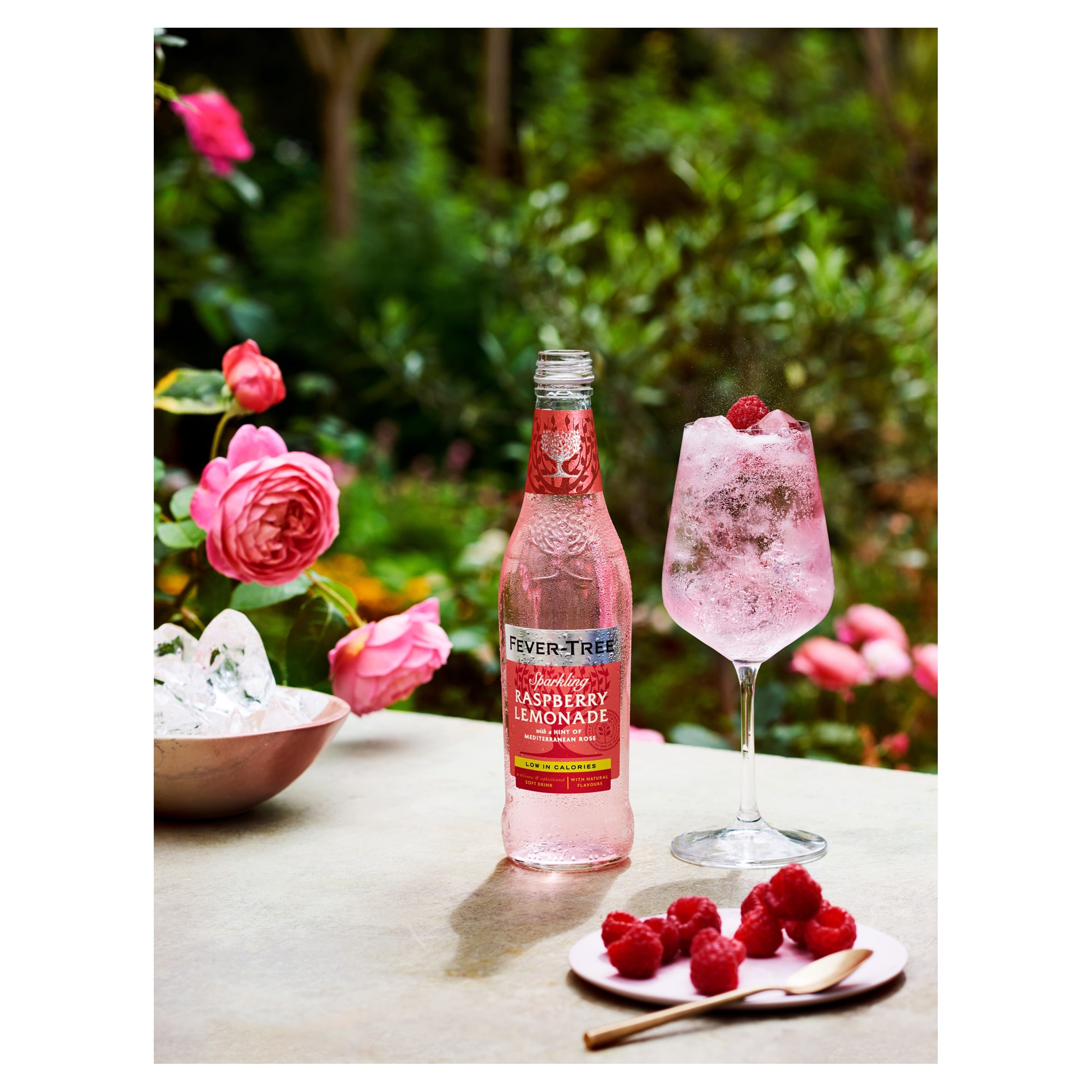 Fever-Tree Light Raspberry & Rose Lemonade Bottle 500ml thumbnail 2