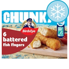 Birds Eye 6 Crispy Battered Fish Fingers Extra Large 360G