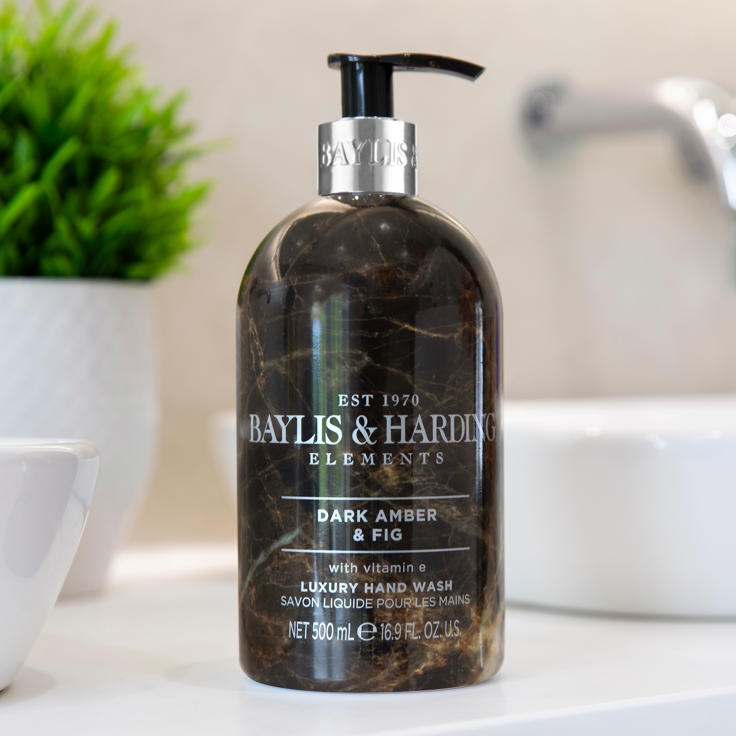 Baylis & Harding Elements Luxury Hand Wash - Dark Amber & Fig 500ml thumbnail 3