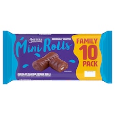 Hoppers Farmhouse Bakeries Chocolate Mini Rolls (Family Pack) 10 Pack