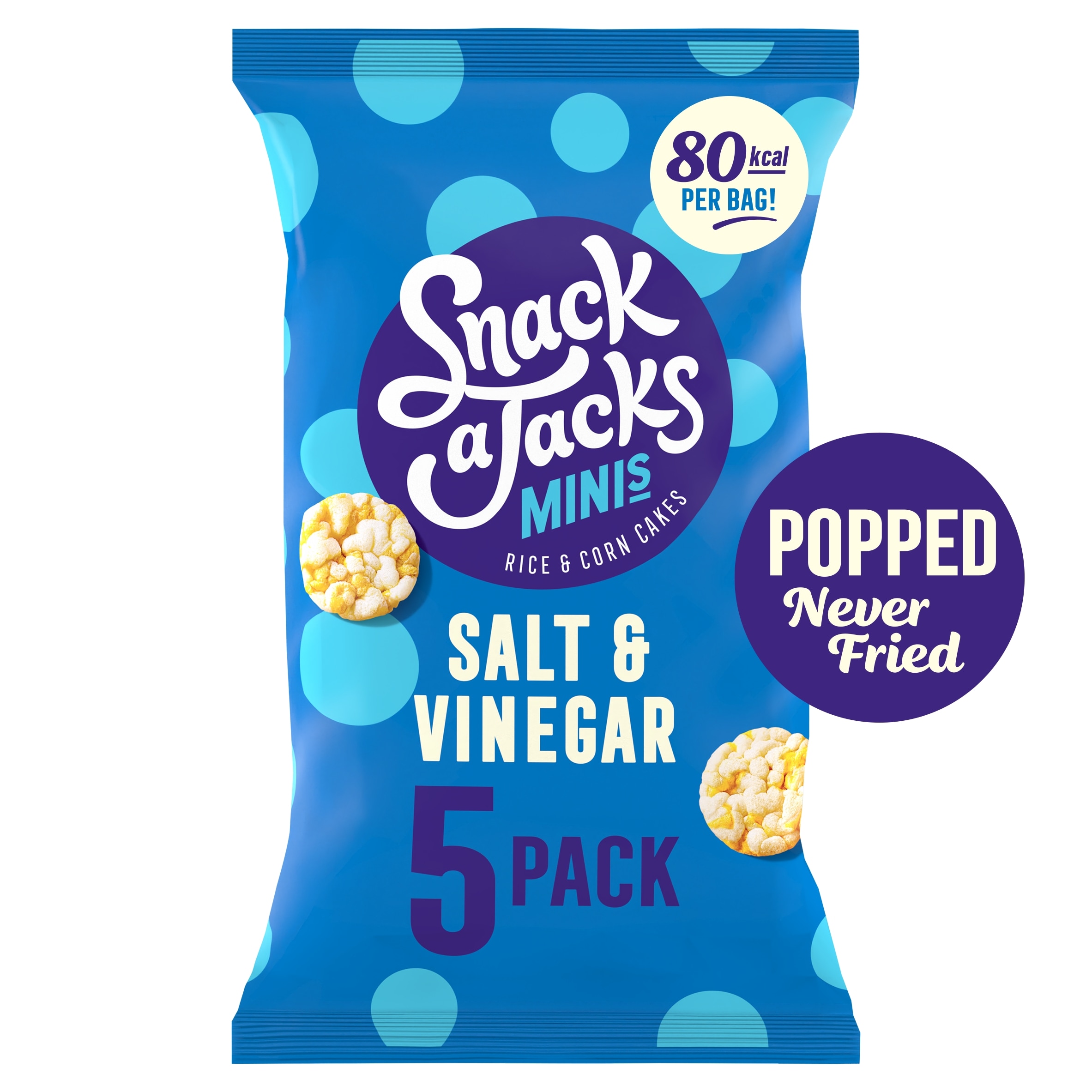 Snack a Jacks Salt & Vinegar Rice Cakes Multipack Snacks 5x19g thumbnail 5