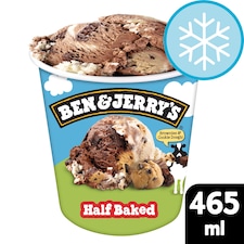 Ben & Jerry's Half Baked Chocolate & Vanilla Ice Cream Tub 465ml