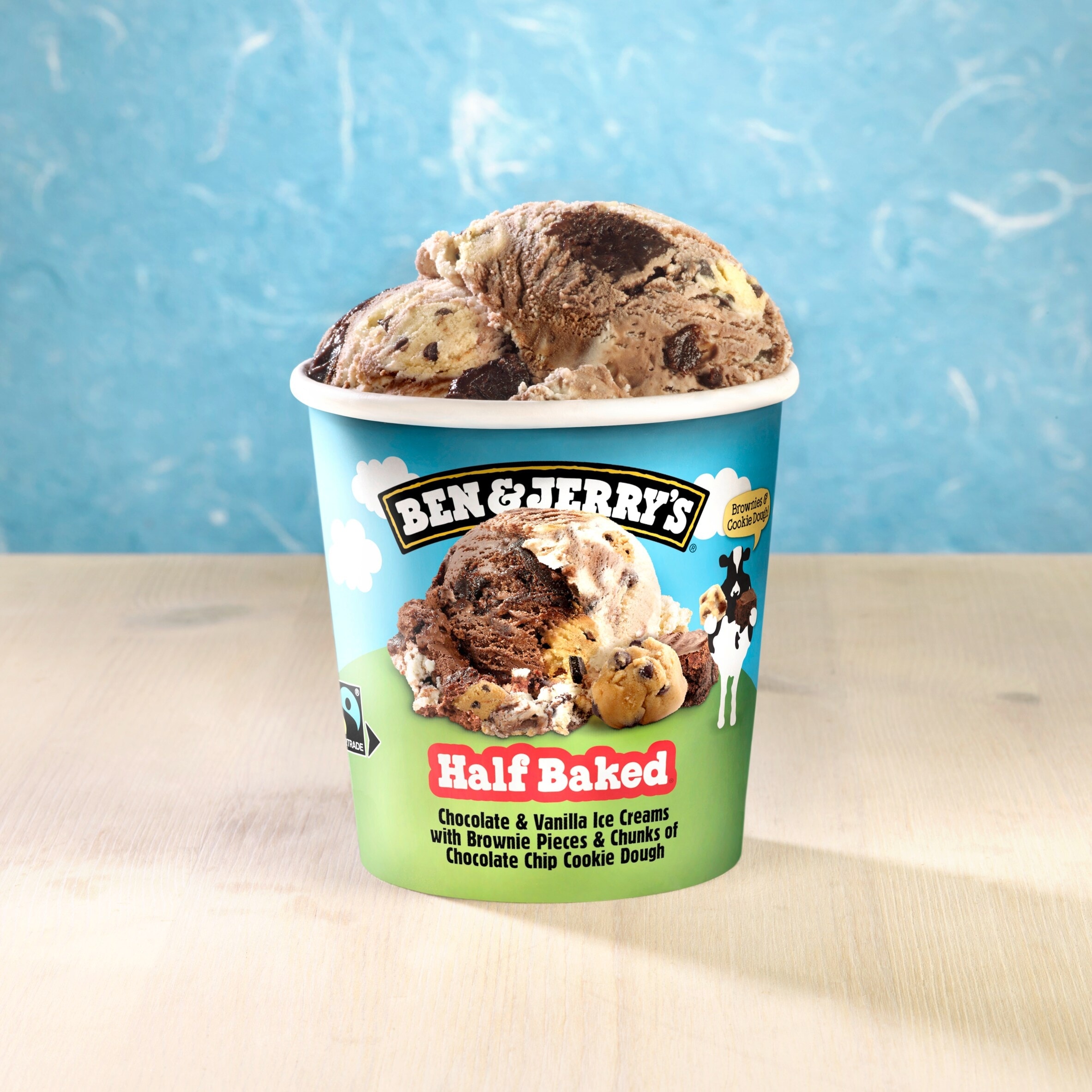 Ben & Jerry's Half Baked Chocolate & Vanilla Ice Cream Tub 465ml thumbnail 3