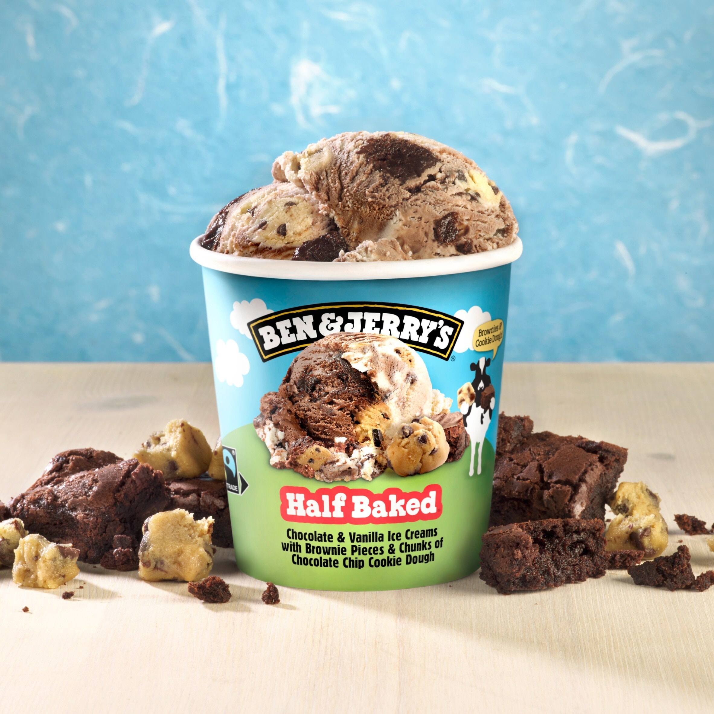 Ben & Jerry's Half Baked Chocolate & Vanilla Ice Cream Tub 465ml thumbnail 5