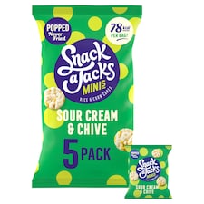 Snack a Jacks Sour Cream & Chive Rice Cakes Multipack Snacks 5x19g