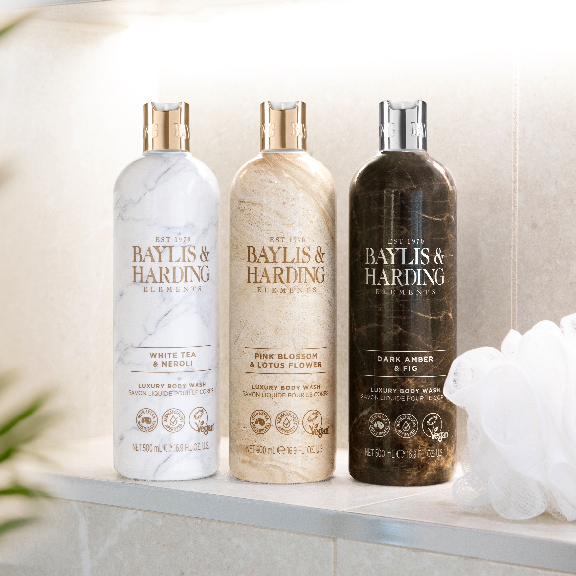 Baylis & Harding Elements Luxury Body Wash - White Tea & Neroli 500ml thumbnail 5