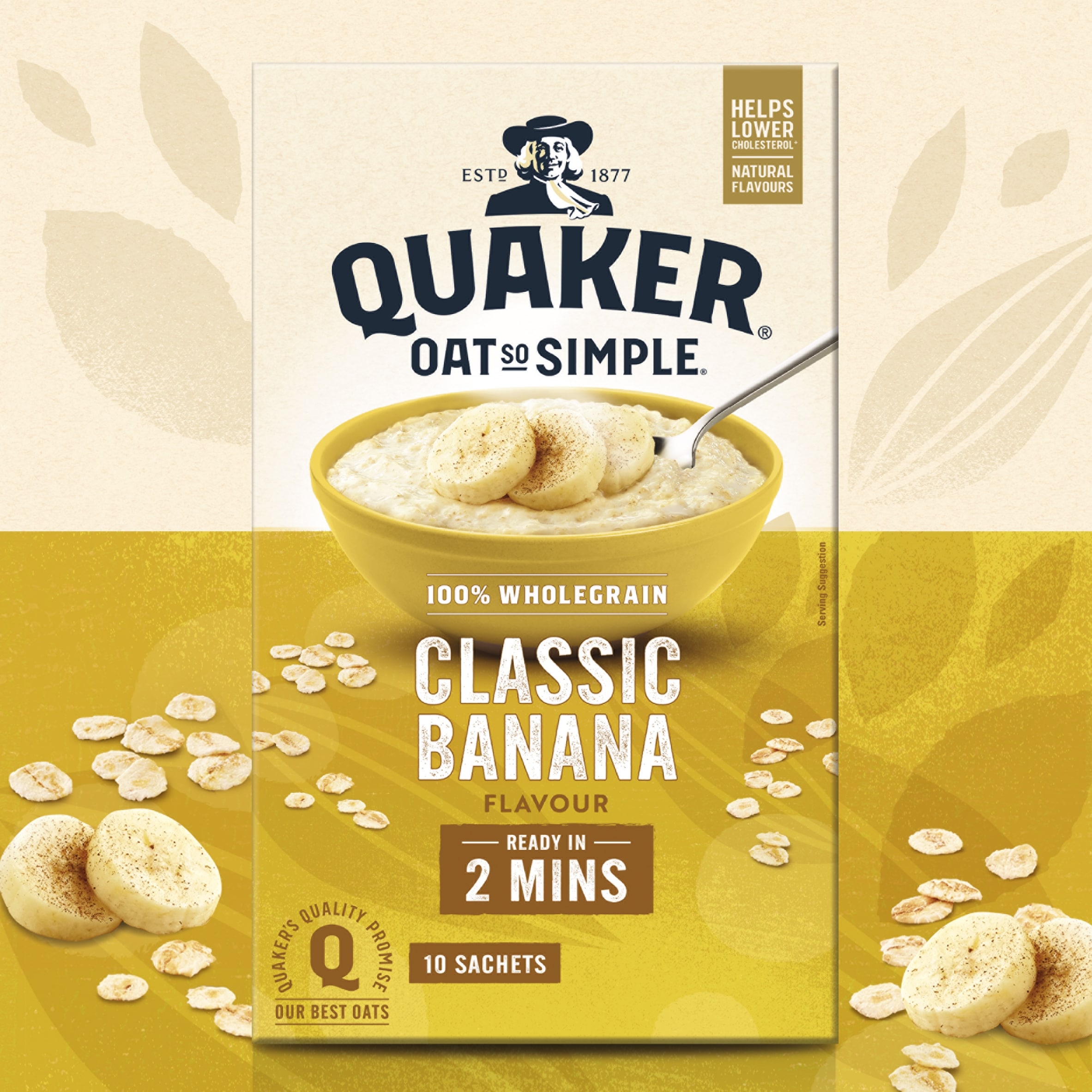 Quaker Oat So Simple Classic Banana Porridge Sachets 10x34.8g thumbnail 2
