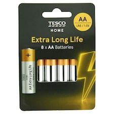 Tesco Extra Long Life AA 8 Pack