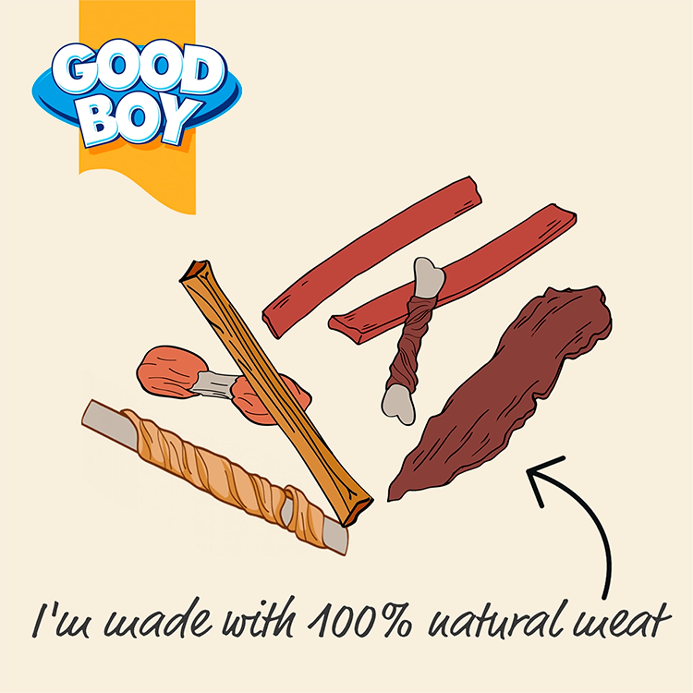 Good Boy Wagtastic Dog Treats Meaty Variety 300g thumbnail 2