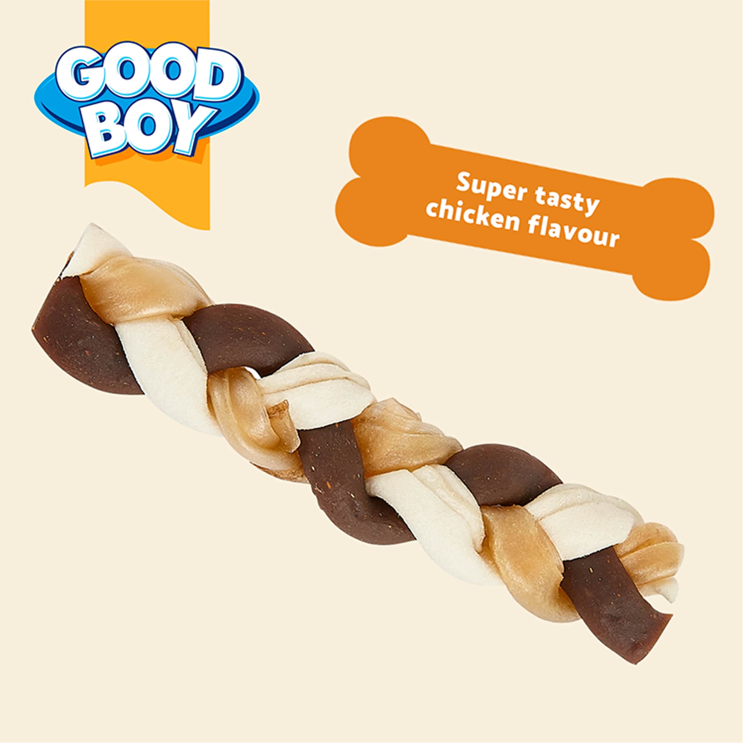 Good Boy Wagtastic Dog Treats Large Braid Chew 80g thumbnail 3