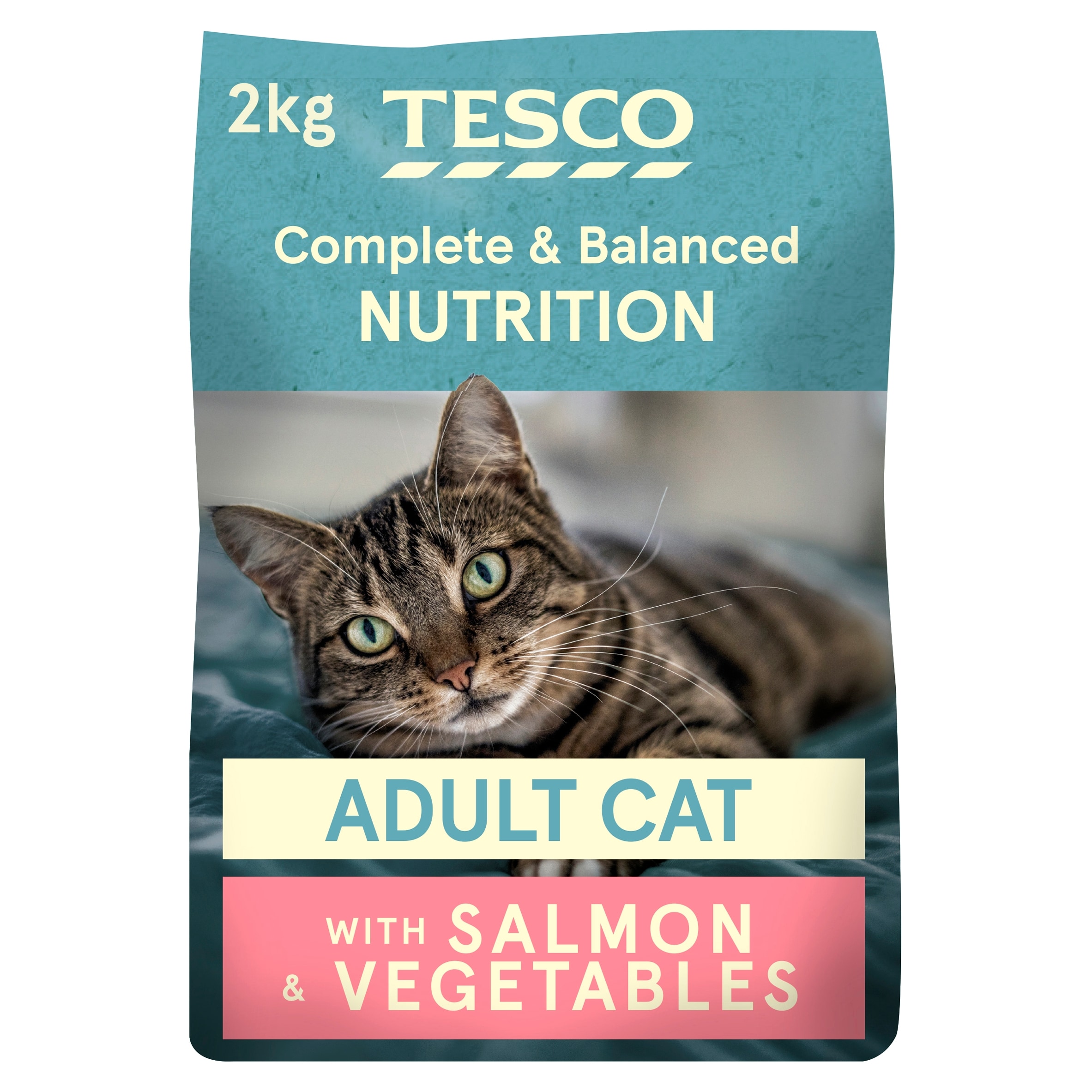 Tesco Adult Cat Dry Cat Food - Salmon & Vegetables 2kg