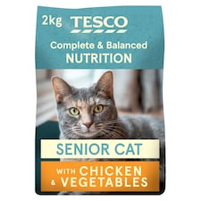 Tesco Senior Cat Dry Food - Chicken & Vegetables 2kg