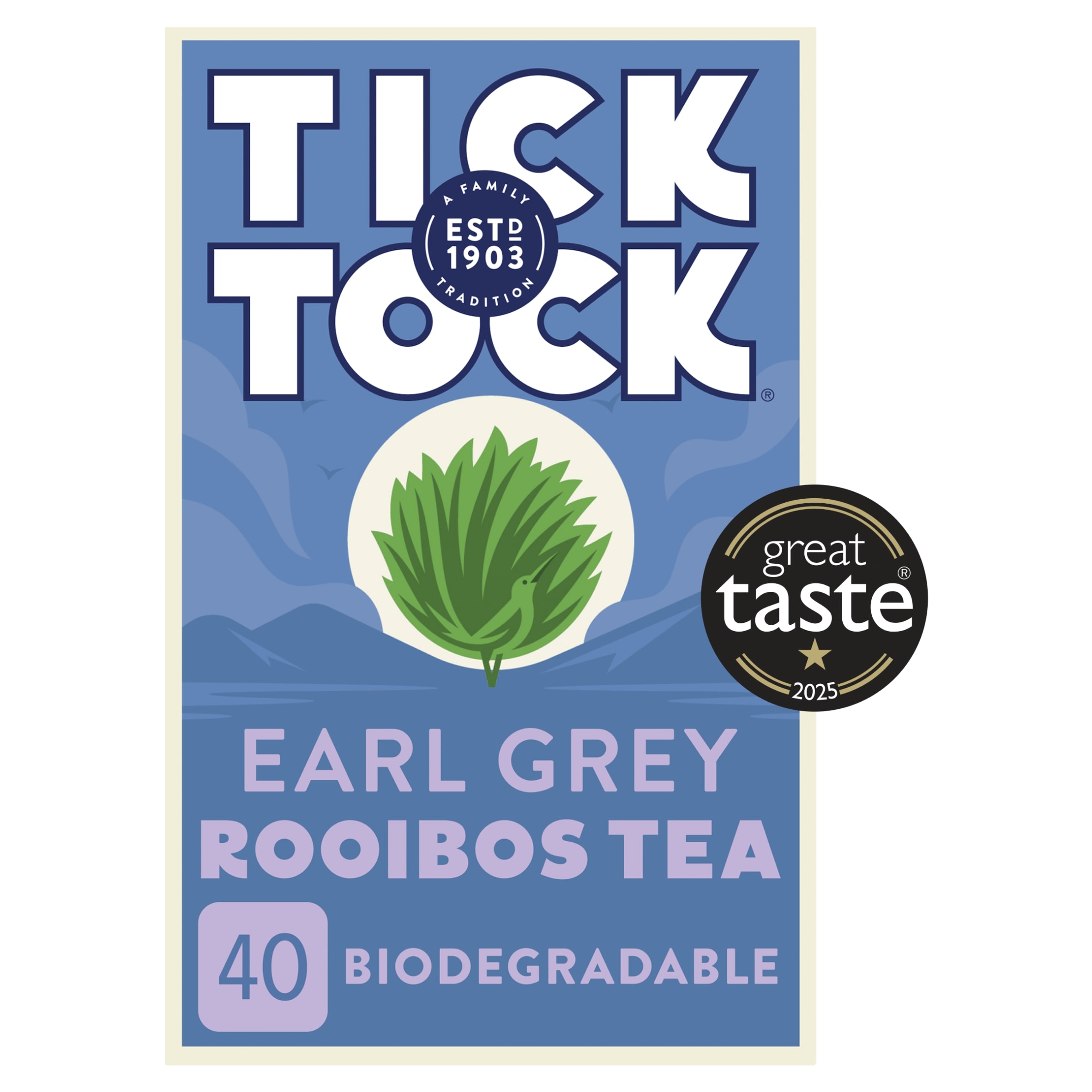 Tick Tock Earl Grey Rooibos Tea Bags 40S 90G