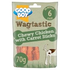 Good Boy Wagtastic Chewy Chicken & Carrot 70G