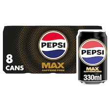 Pepsi Max No Caffeine No Sugar Cola Cans 8x330ml
