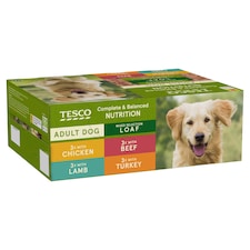 Tesco Adult Dog Loaf Selection Cans 12 x 395g