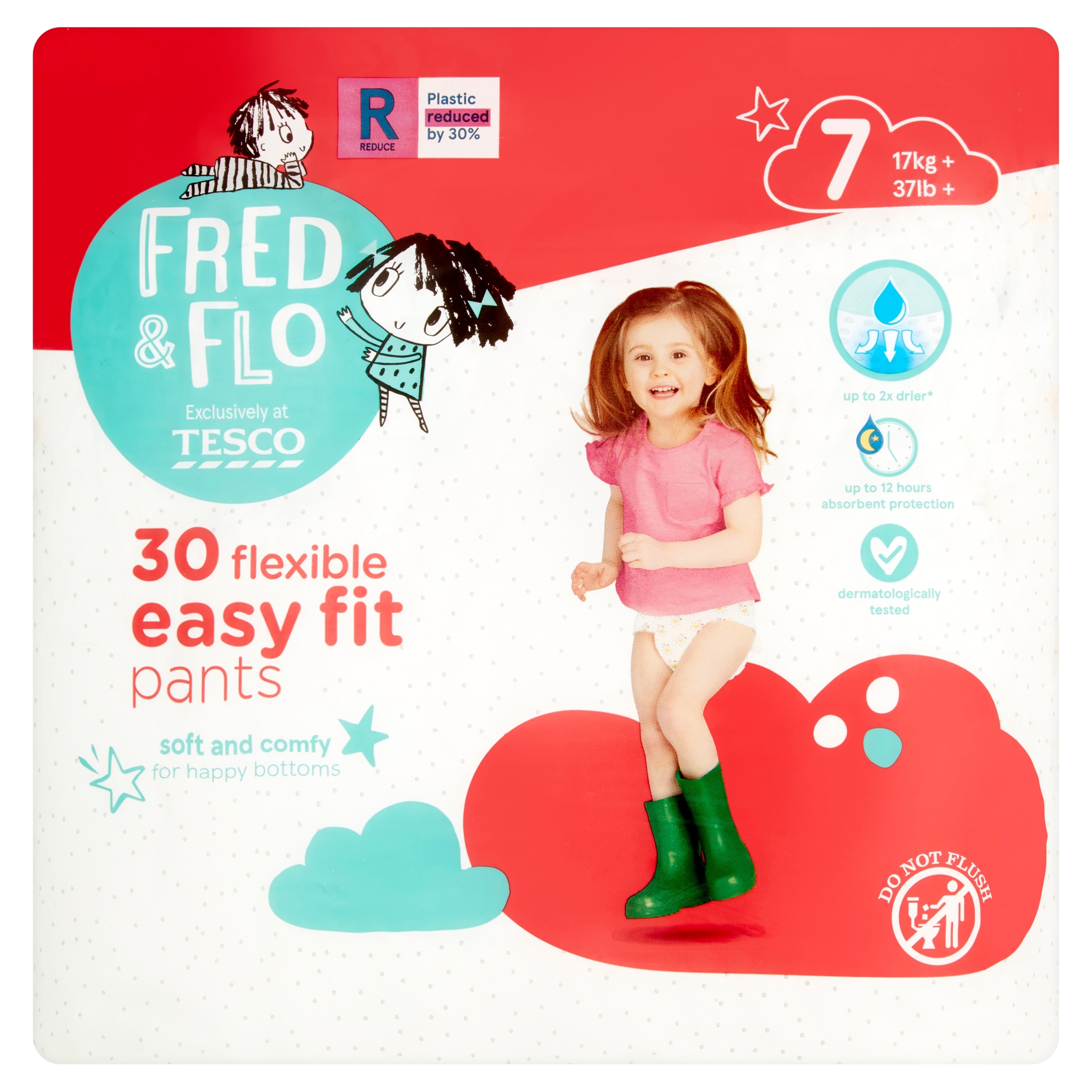 Fred & Flo Easy Fit Pants Size 7 30 Pack