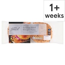 Tesco Finest Brioche Sesame Seed Burger Buns 4 pack