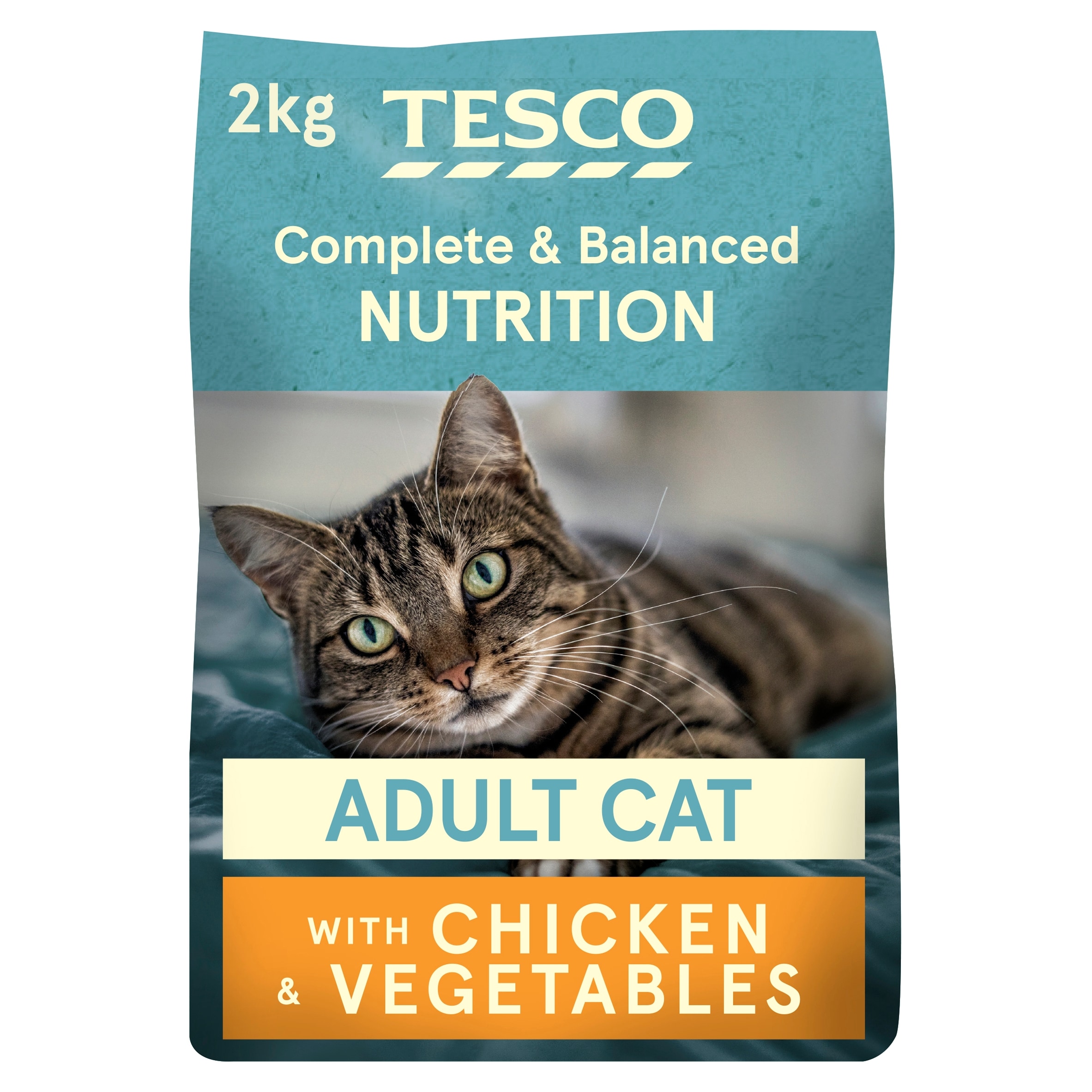 Tesco Adult Cat Dry Food - Chicken & Vegetables 2kg