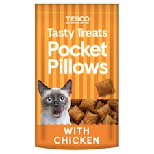 Tesco Tasty Treats Pocket Pillows With Chicken 65G