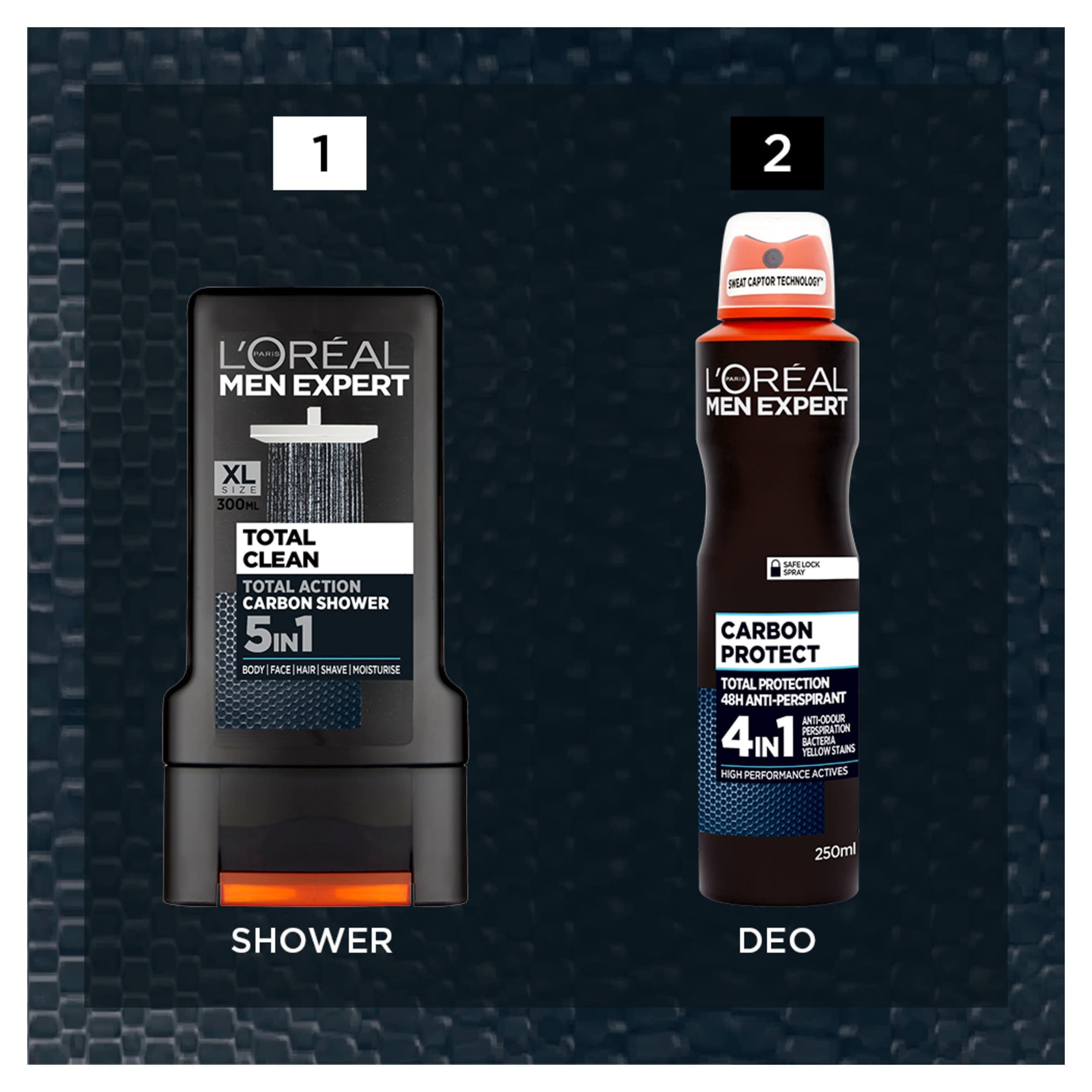 L'Oreal Men Expert Total Clean Shower Gel 400Ml thumbnail 3
