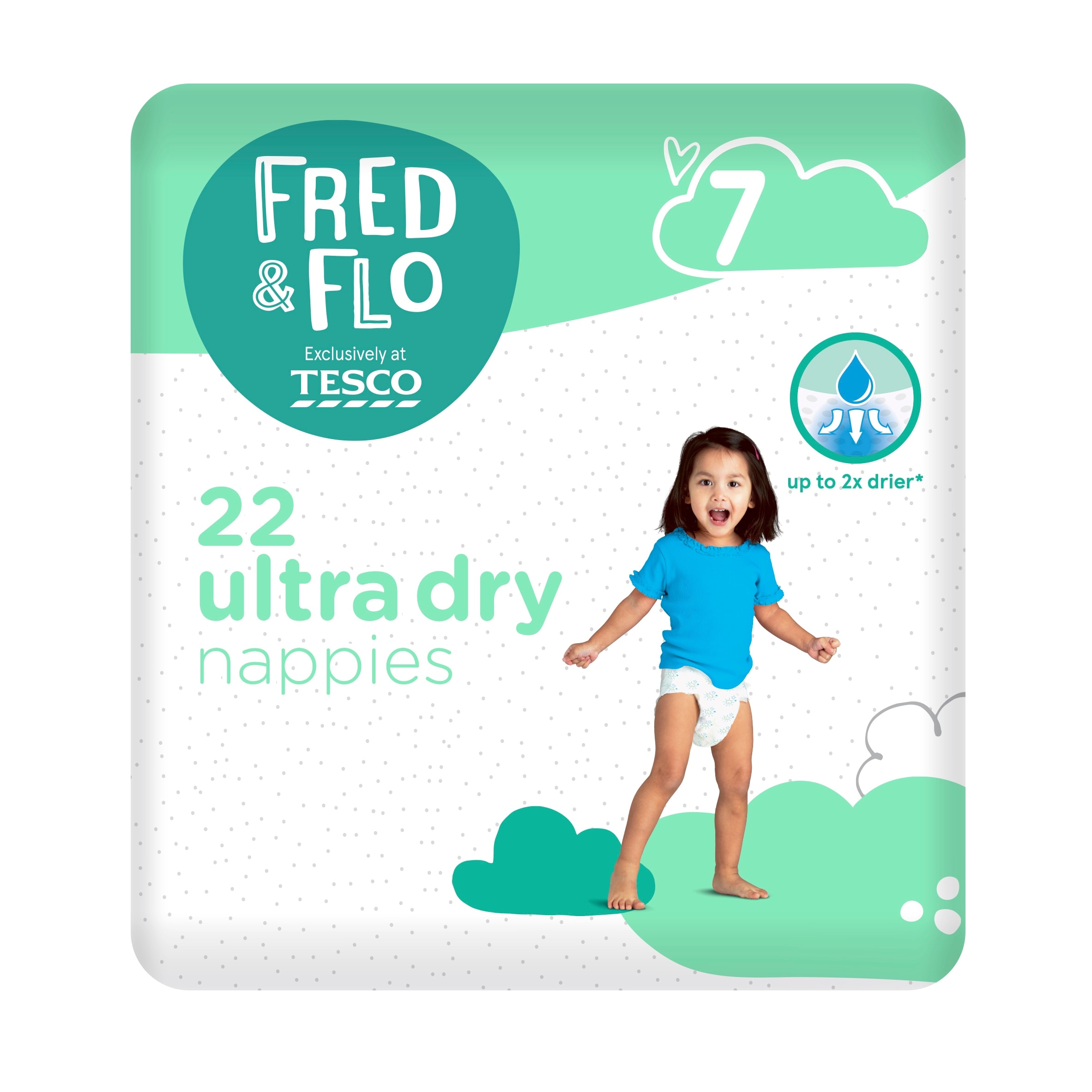 Fred & Flo Ultra Dry Nappies Size 7 22 Pack