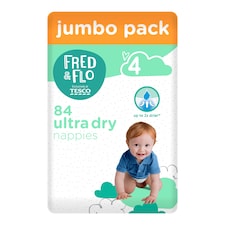 Fred & Flo Ultra Dry Nappies Size 4 Jumbo Pack 84 Pack