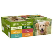 Tesco Adult Dog Food in Gravy - Mixed Selection 12x400g