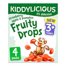 Kiddylicious Strawberry & Apple Fruity Drops 4X16g