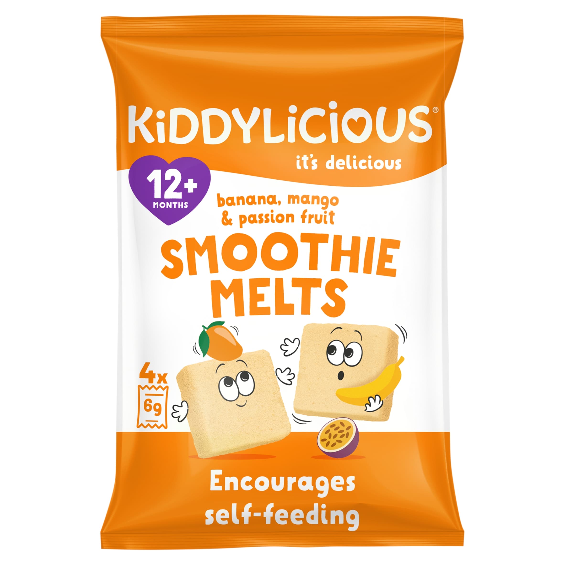 Kiddylicious Banana, Mango & Passionfruit Smoothie Melts Baby Snacks Multi