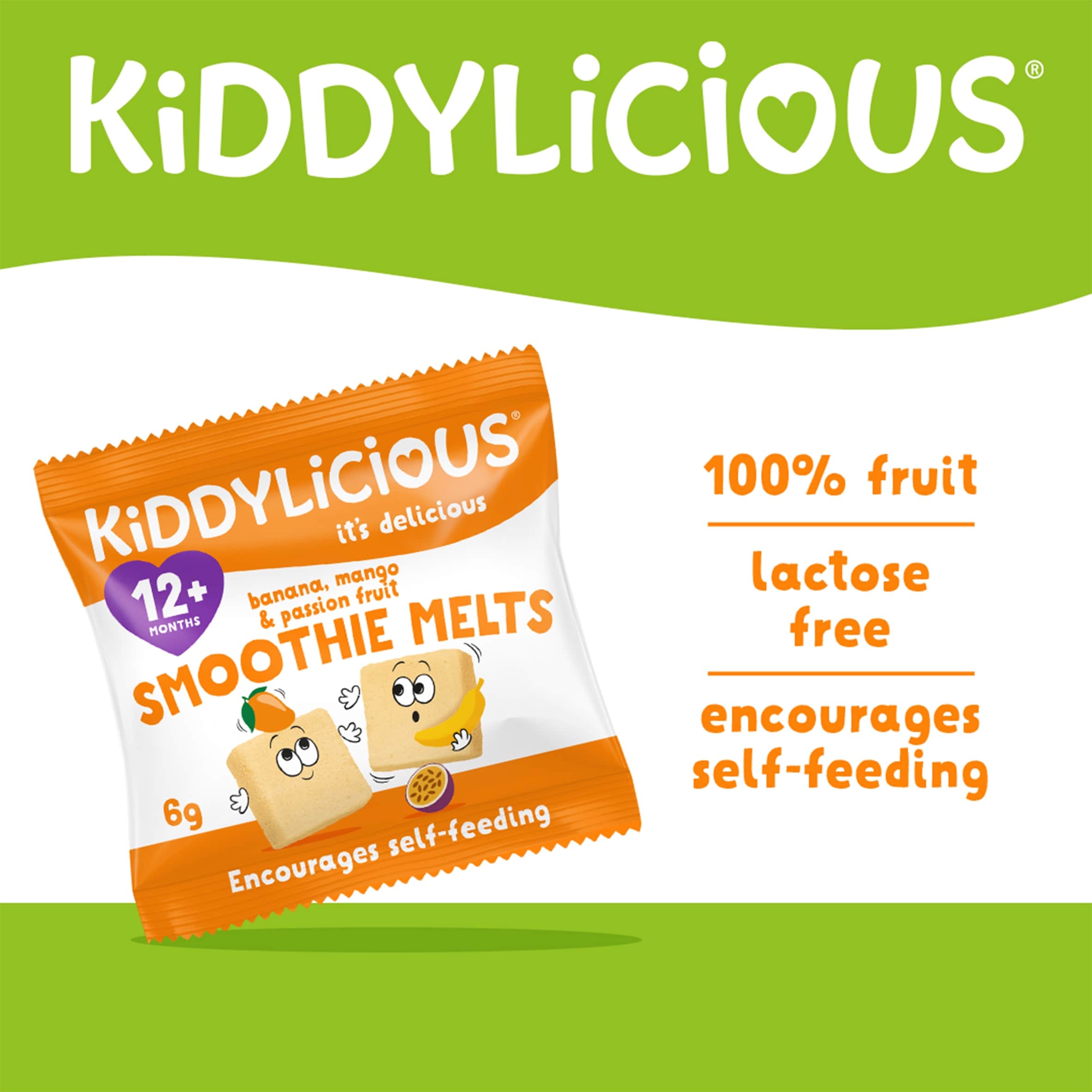 Kiddylicious Banana Mango Smoothie Melts 4X6g thumbnail 2