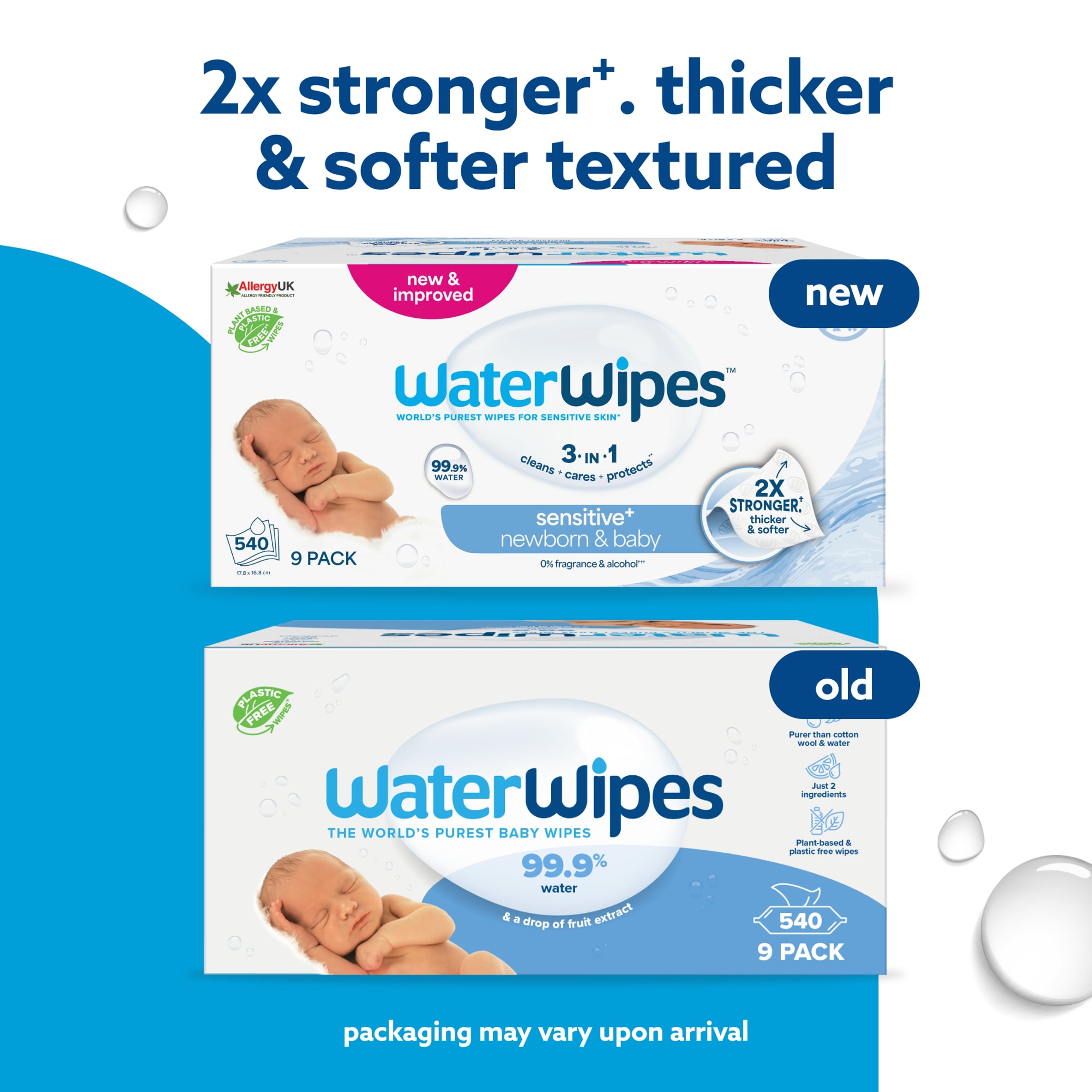 Waterwipes Biodegradable Baby Wipes 60 Pack X 9 thumbnail 2
