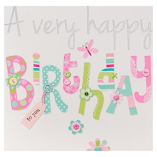 Paperlink Birthday Card A Very Happy Birthday