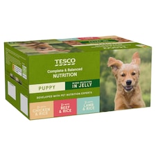 Tesco Puppy Select 6X400g Cans